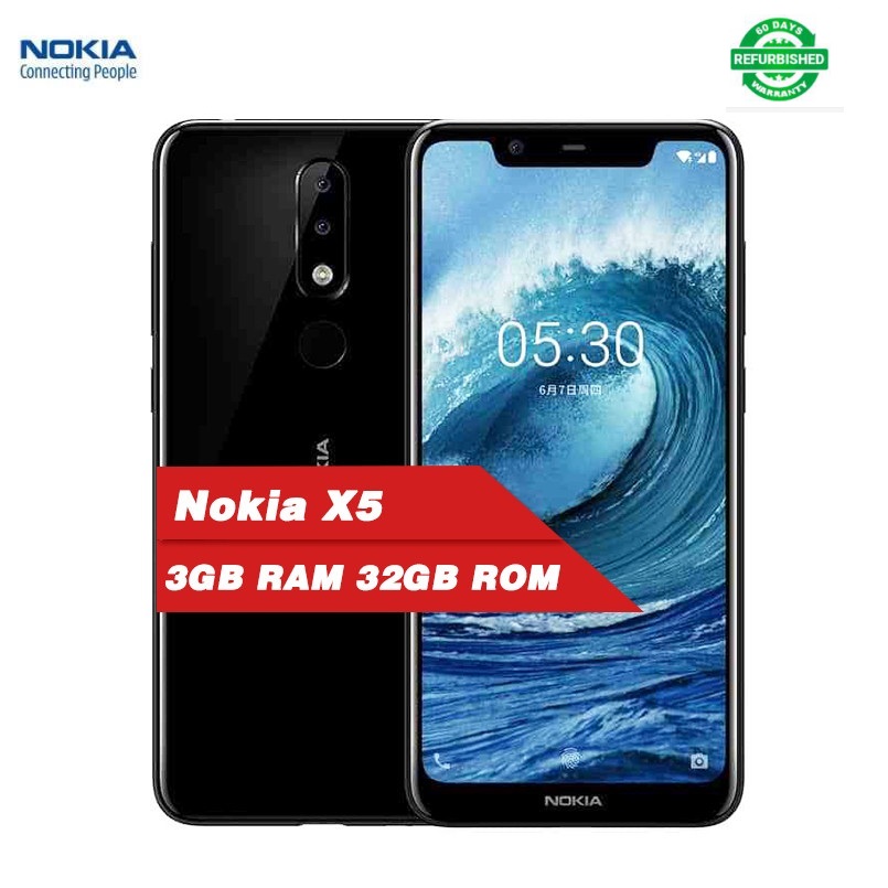 Refurbished Nokia X5  3060mAh 3G + 32G  3 Camera Dual Sim  Fingerprint ID 5.86&quot; 4G Smart Phone