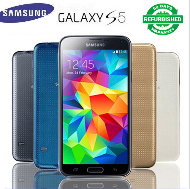 Refurbished Samsung Galaxy S5 Smartphone 2GB RAM 16GB ROM 5.1&apos;&apos; screen Android 4.4 16MP+2MP S5