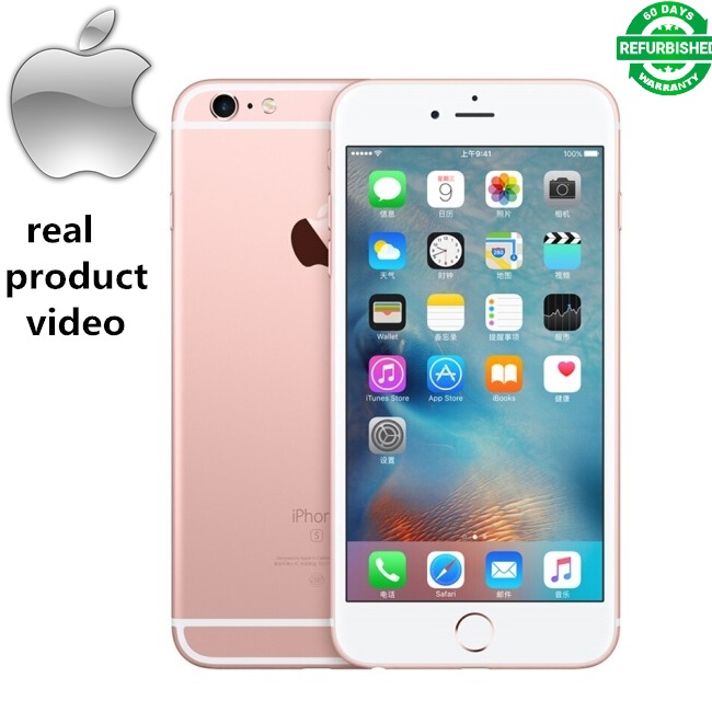 Refurbished  Apple iPhone 6S -16GB/32GB ROM+2GB RAM- 4.7 &apos;&apos; with fingerprint 12MP + 5MP Smartphone