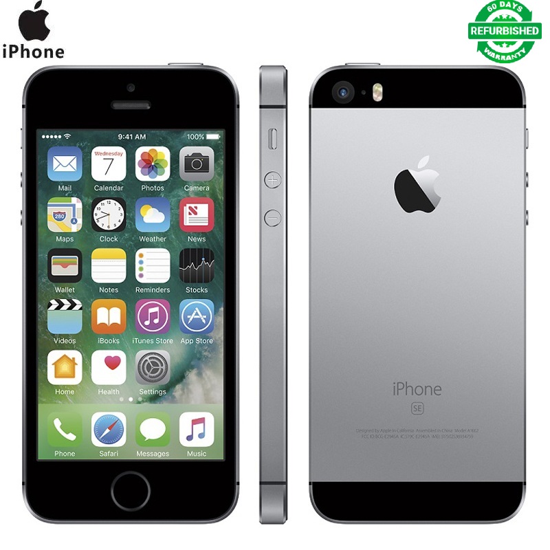 Certified Refurbished:Unlocked iPhone SE 4G iOS A9 2GB +16GB 12.0MP with Fingerprint Smartphone