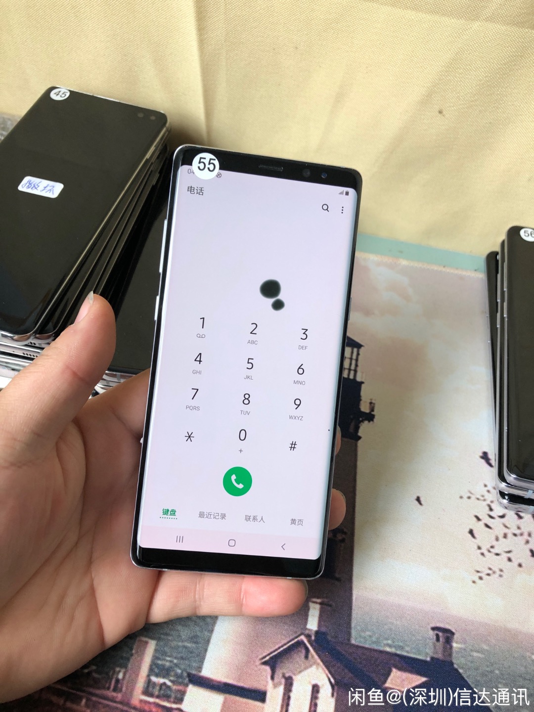Refurbished Samsung Galaxy Note 8 Smart Phones 6.3 inch 6+64GB screen single sim screen with dots
