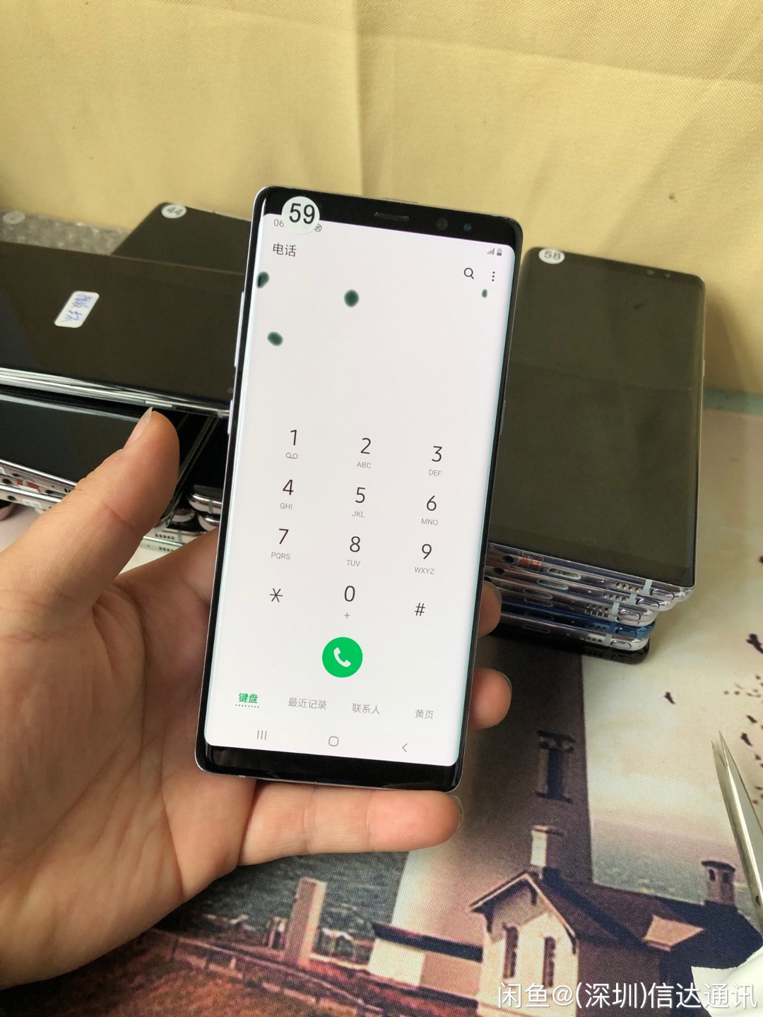 Refurbished Samsung Galaxy Note 8 Smart Phones 6.3 inch 6+64GB screen single sim screen with dots