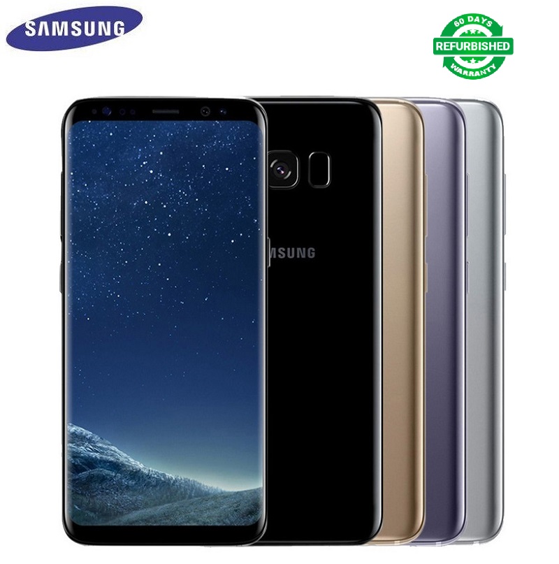 Refurbished Samsung Galaxy S8 64GB ROM+4GB RAM single sim 12+8MP smartphone screen with one line