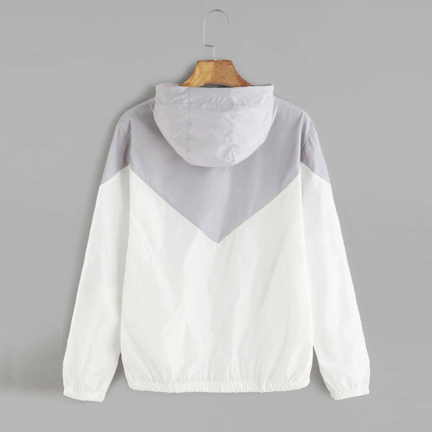 Women's Clothes Jackets Female Zipper Pockets Casual Long Sleeves Coats Autumn Hooded  Windbreaker