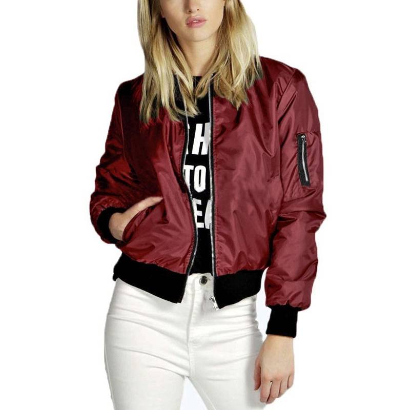 Women&apos;s Clothes  Lady Thin Jackets Fashion  Bomber Casual Stand Collar Thin Slim Fit Outerwear