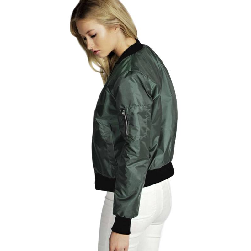 Women&apos;s Clothes  Lady Thin Jackets Fashion  Bomber Casual Stand Collar Thin Slim Fit Outerwear