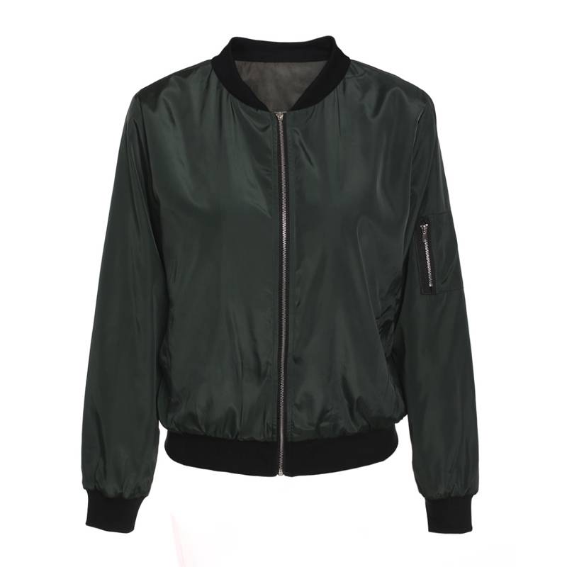 Women&apos;s Clothes  Lady Thin Jackets Fashion  Bomber Casual Stand Collar Thin Slim Fit Outerwear