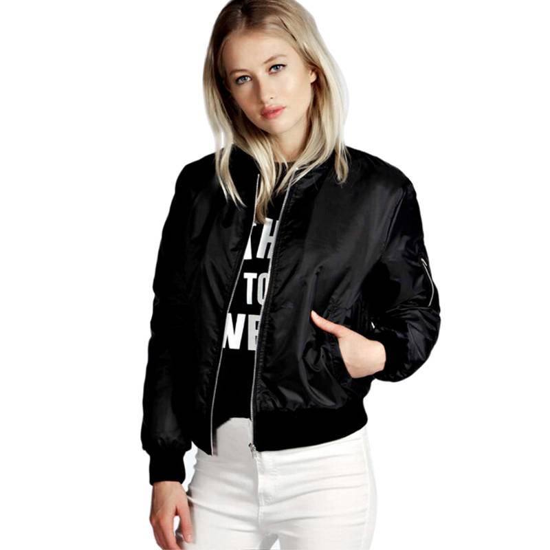 Women&apos;s Clothes  Lady Thin Jackets Fashion  Bomber Casual Stand Collar Thin Slim Fit Outerwear
