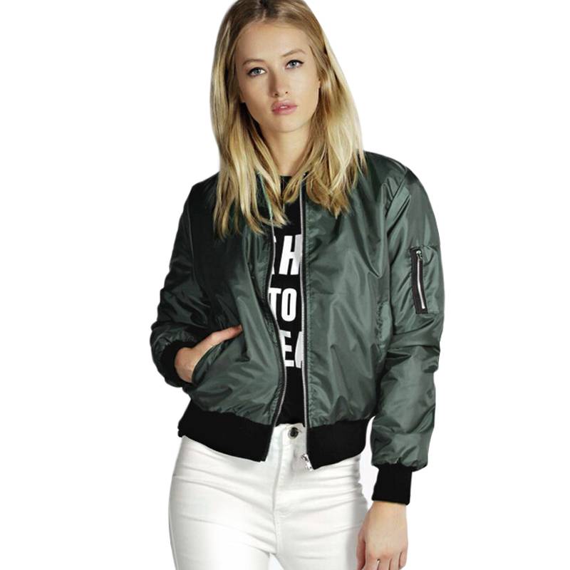 Women&apos;s Clothes  Lady Thin Jackets Fashion  Bomber Casual Stand Collar Thin Slim Fit Outerwear