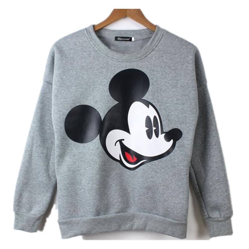 Autumn and winter women&apos;s sweater cartoon jacket top youth leisure print Mickey student street
