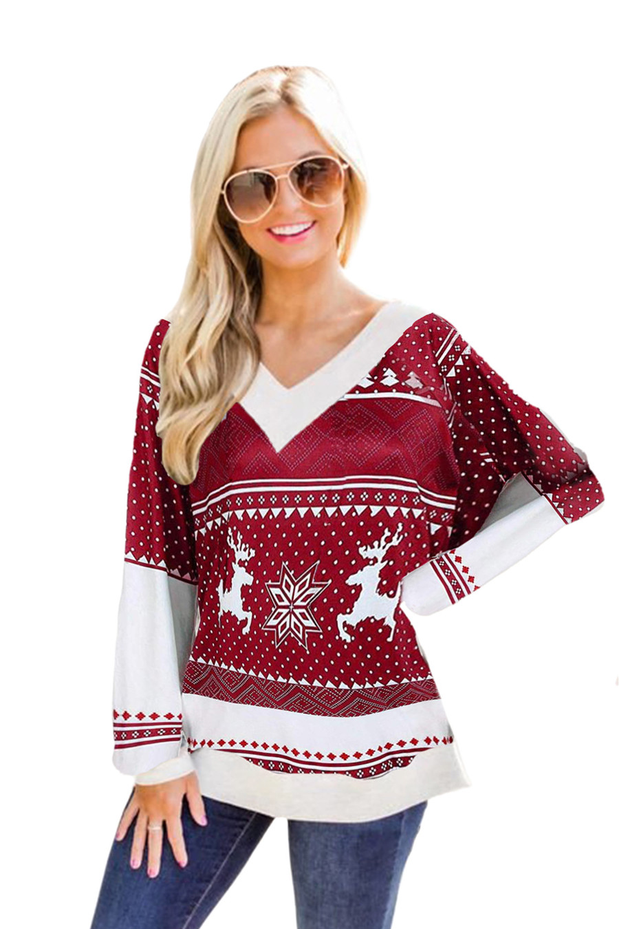 Lantern Sleeve Sweater Leopard Loose Loose T-Shirt Sweater Jacket Jacket Commuter Casual