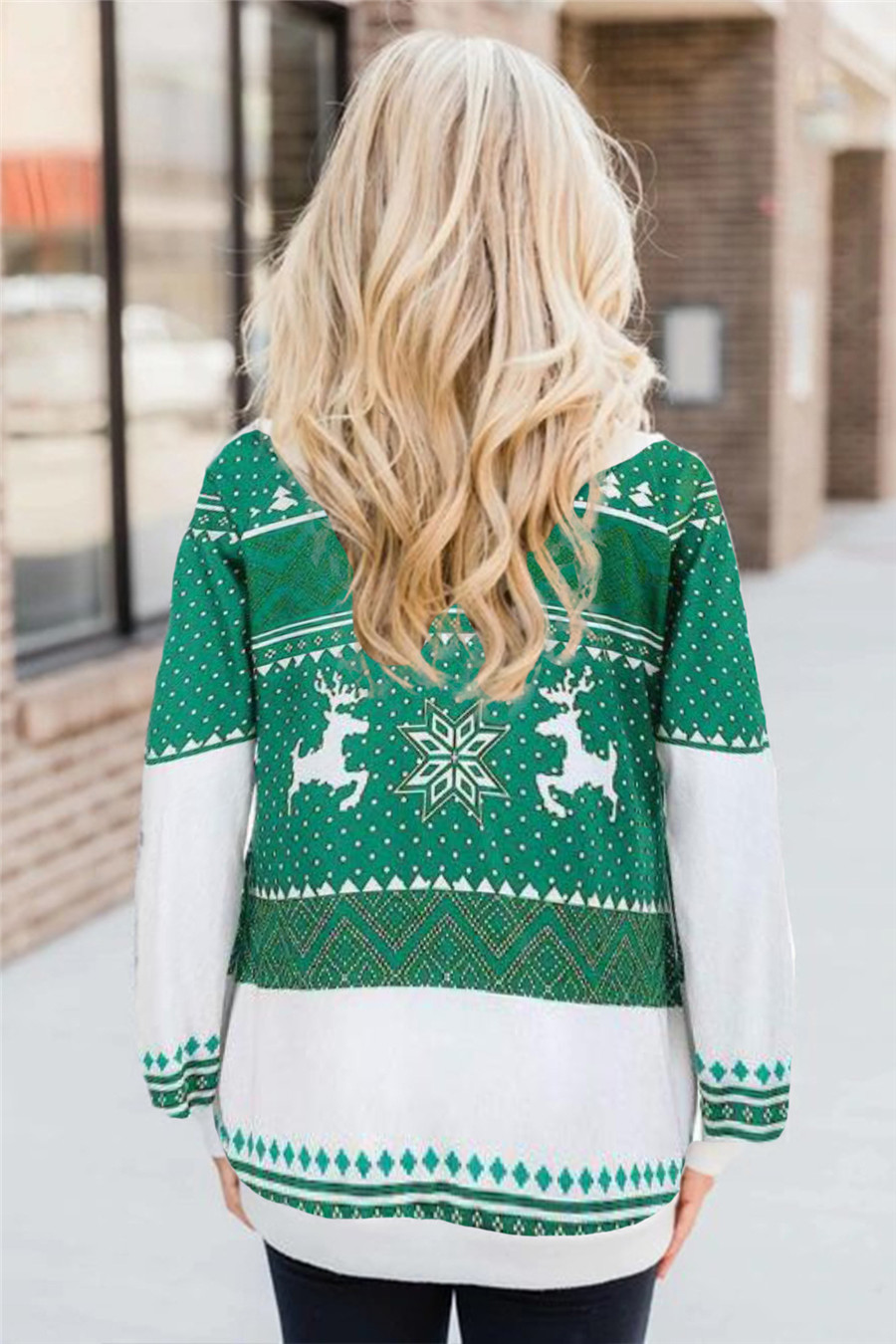 Lantern Sleeve Sweater Leopard Loose Loose T-Shirt Sweater Jacket Jacket Commuter Casual