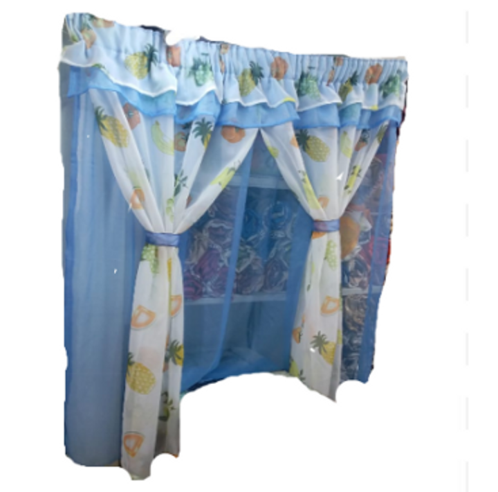 Kitchen Windows Curtains with Free Sheer