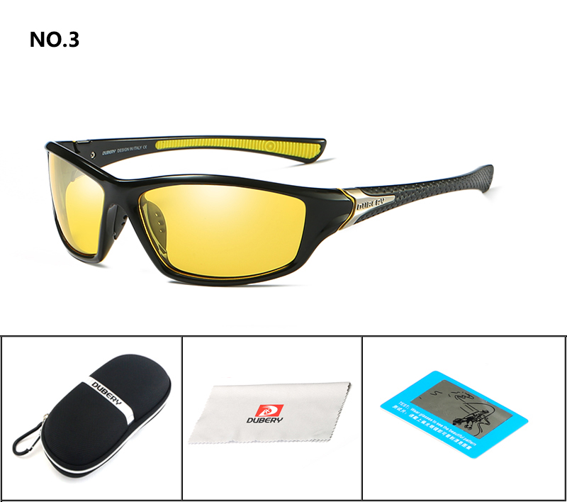 DUBERY Brand Design Polarized Sport Sunglasses Men Driver Shades Male Vintage Spuare Mirror UV400