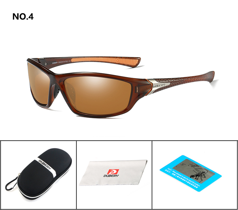 DUBERY Brand Design Polarized Sport Sunglasses Men Driver Shades Male Vintage Spuare Mirror UV400