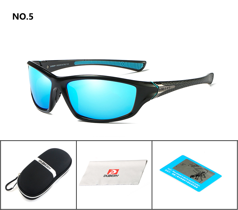 DUBERY Brand Design Polarized Sport Sunglasses Men Driver Shades Male Vintage Spuare Mirror UV400