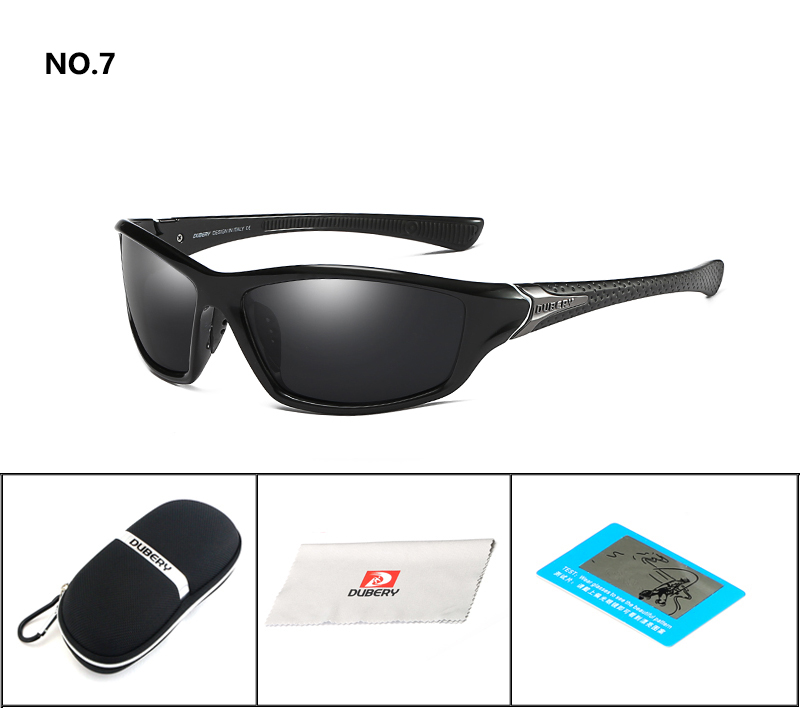 DUBERY Brand Design Polarized Sport Sunglasses Men Driver Shades Male Vintage Spuare Mirror UV400