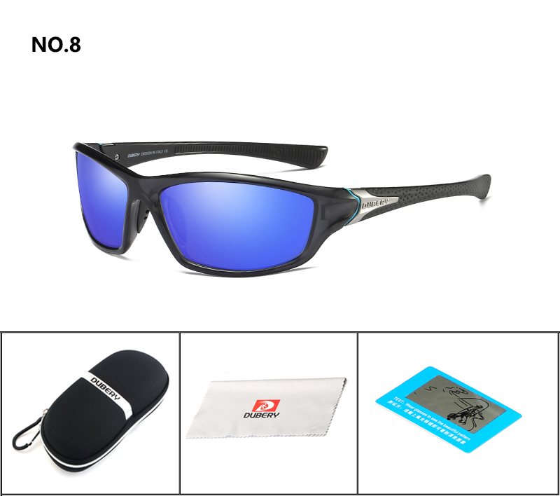 DUBERY Brand Design Polarized Sport Sunglasses Men Driver Shades Male Vintage Spuare Mirror UV400