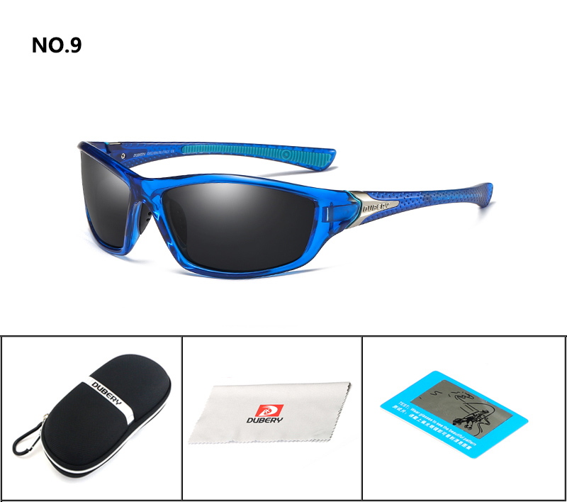 DUBERY Brand Design Polarized Sport Sunglasses Men Driver Shades Male Vintage Spuare Mirror UV400