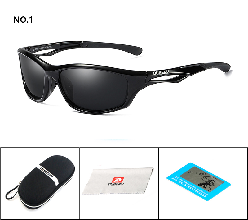 DUBERY Brand Design Men&apos;s Glasses Polarized Sunglasses Driving Shades Male Mirror Goggle UV400