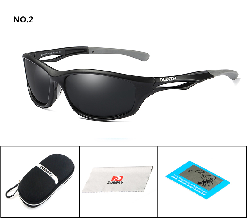 DUBERY Brand Design Men&apos;s Glasses Polarized Sunglasses Driving Shades Male Mirror Goggle UV400