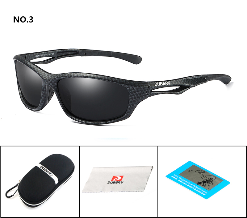 DUBERY Brand Design Men&apos;s Glasses Polarized Sunglasses Driving Shades Male Mirror Goggle UV400