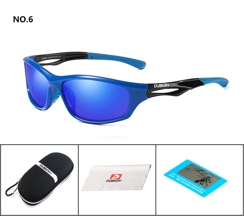 DUBERY Brand Design Men&apos;s Glasses Polarized Sunglasses Driving Shades Male Mirror Goggle UV400