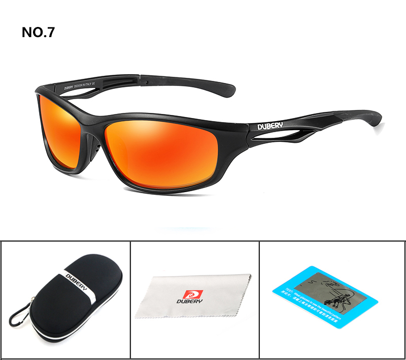 DUBERY Brand Design Men&apos;s Glasses Polarized Sunglasses Driving Shades Male Mirror Goggle UV400