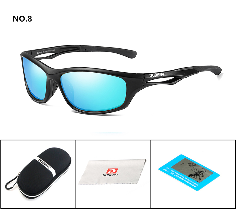 DUBERY Brand Design Men&apos;s Glasses Polarized Sunglasses Driving Shades Male Mirror Goggle UV400