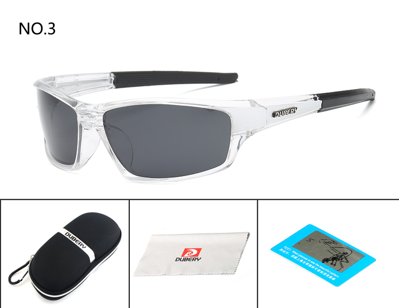 DUBERY Sunglasses Men's Polarized Driving Sport Men Women Square Color Mirror Luxury Brand Designer