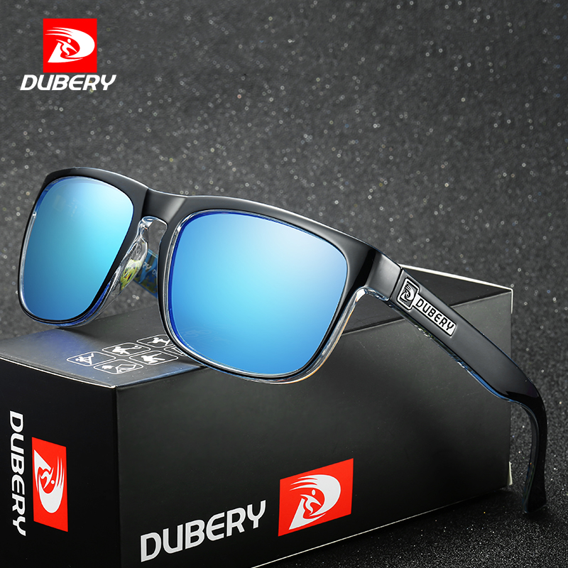 DUBERY Brand Polarized Sunglasses Men Drving Shades Male For Men Summer Square Goggle Oculos UV400