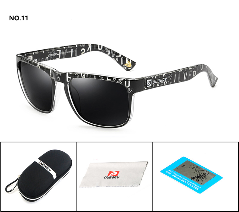 DUBERY Brand Polarized Sunglasses Men Drving Shades Male For Men Summer Square Goggle Oculos UV400