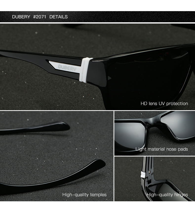DUBERY Polarized Sunglasses Men's Driving Shades Male For Men Safety Luxury Brand Designer Oculos