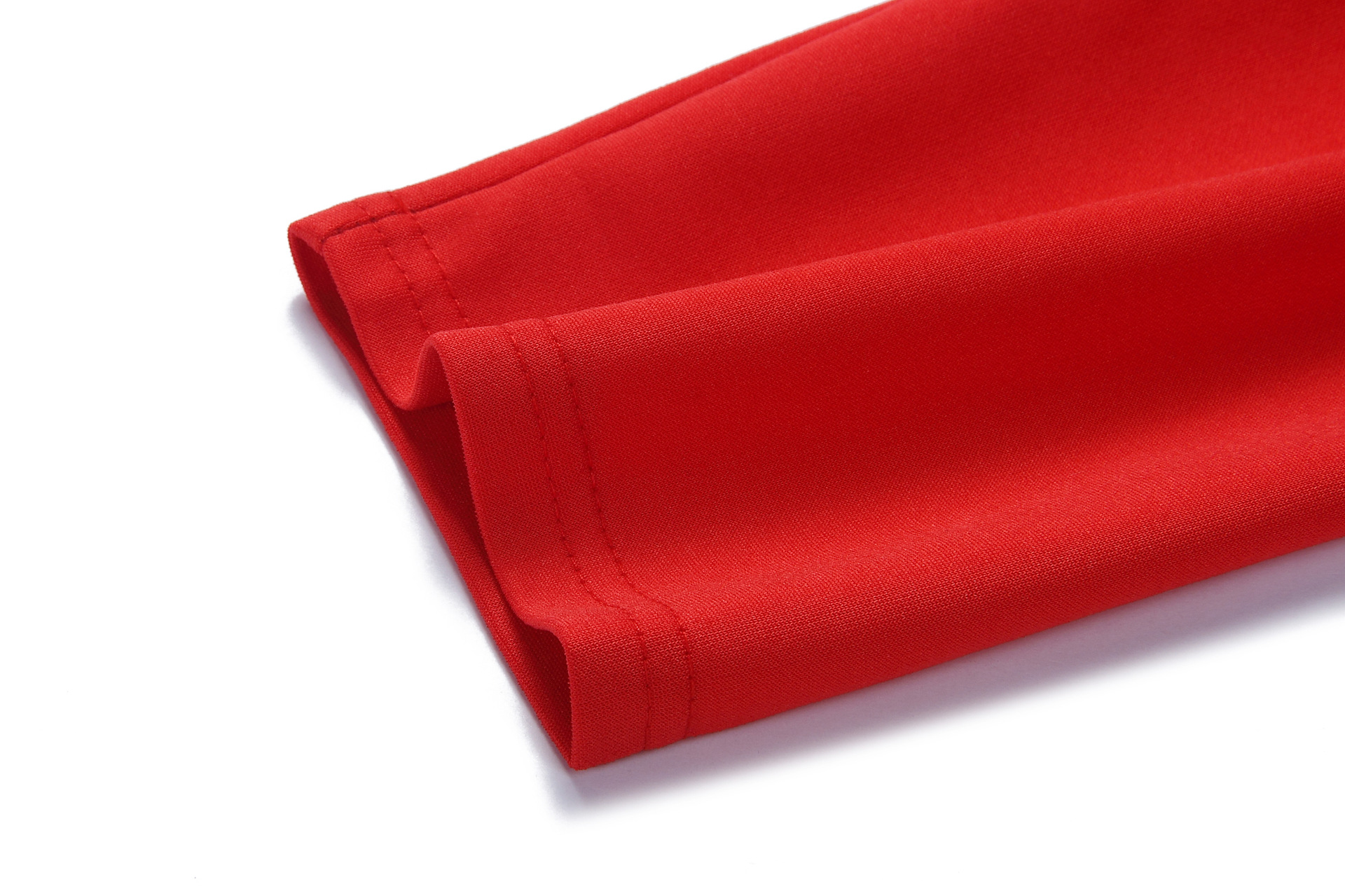 High Quality Red Dress Ladies Elegantdresses V-neck Solid Colour Dress with Belt  Lady Dress