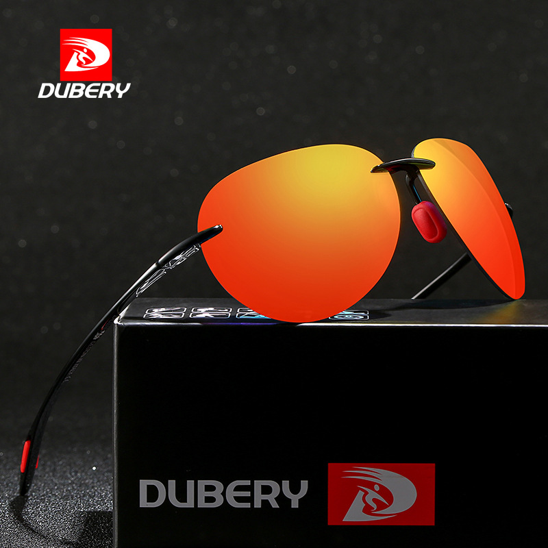 DUBERY Vintage Sunglasses Polarized Driver Shades Men's Square Shades Driving Black Oculos Male
