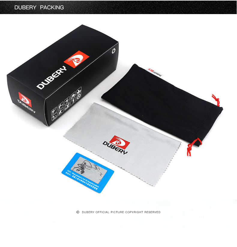 DUBERY Vintage Sunglasses Polarized Driver Shades Men's Square Shades Driving Black Oculos Male