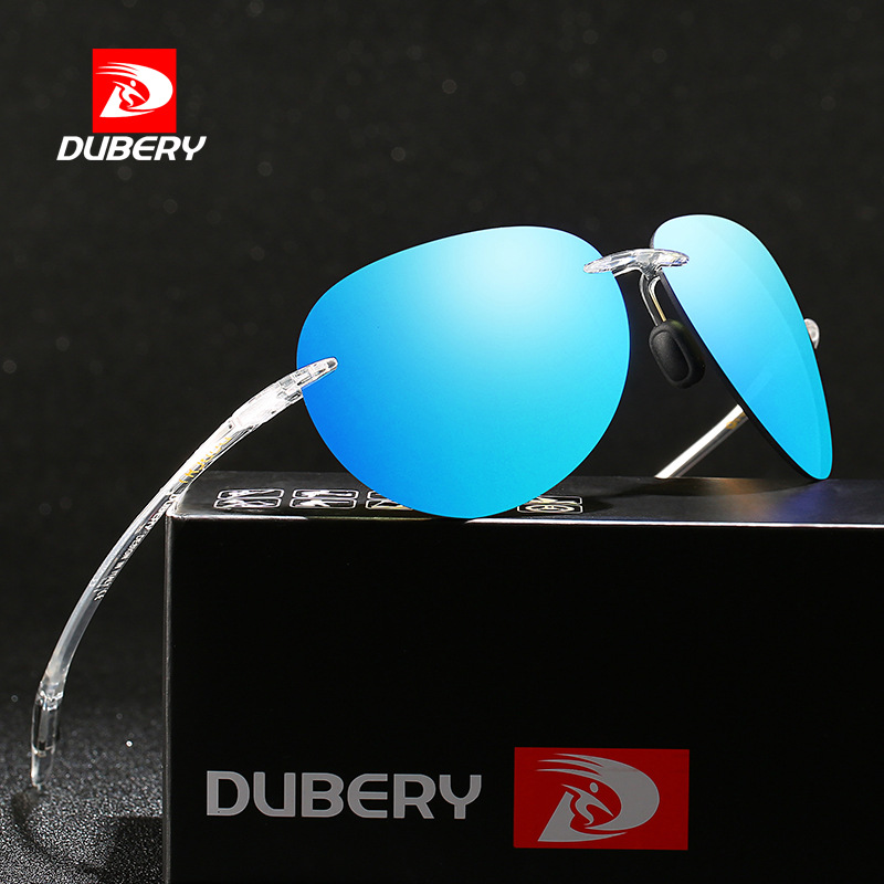 DUBERY Vintage Sunglasses Polarized Driver Shades Men's Square Shades Driving Black Oculos Male