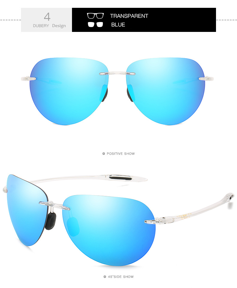 DUBERY Vintage Sunglasses Polarized Driver Shades Men's Square Shades Driving Black Oculos Male