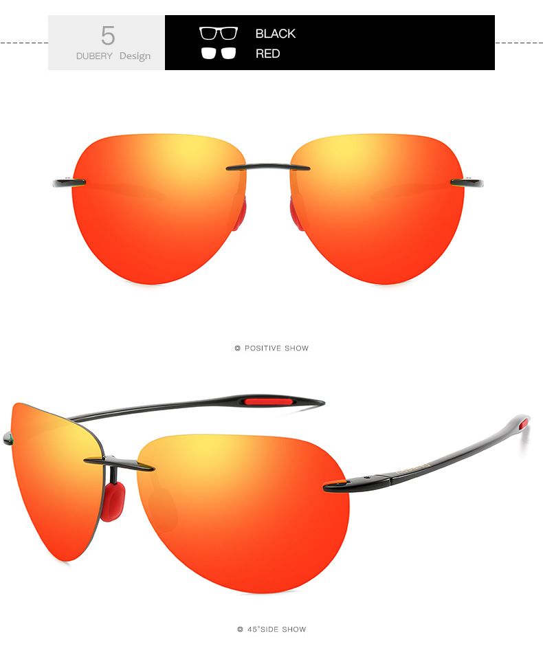 DUBERY Vintage Sunglasses Polarized Driver Shades Men's Square Shades Driving Black Oculos Male