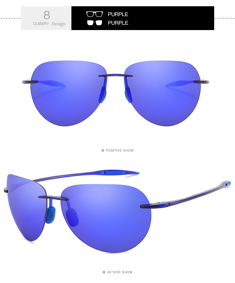 DUBERY Vintage Sunglasses Polarized Driver Shades Men's Square Shades Driving Black Oculos Male