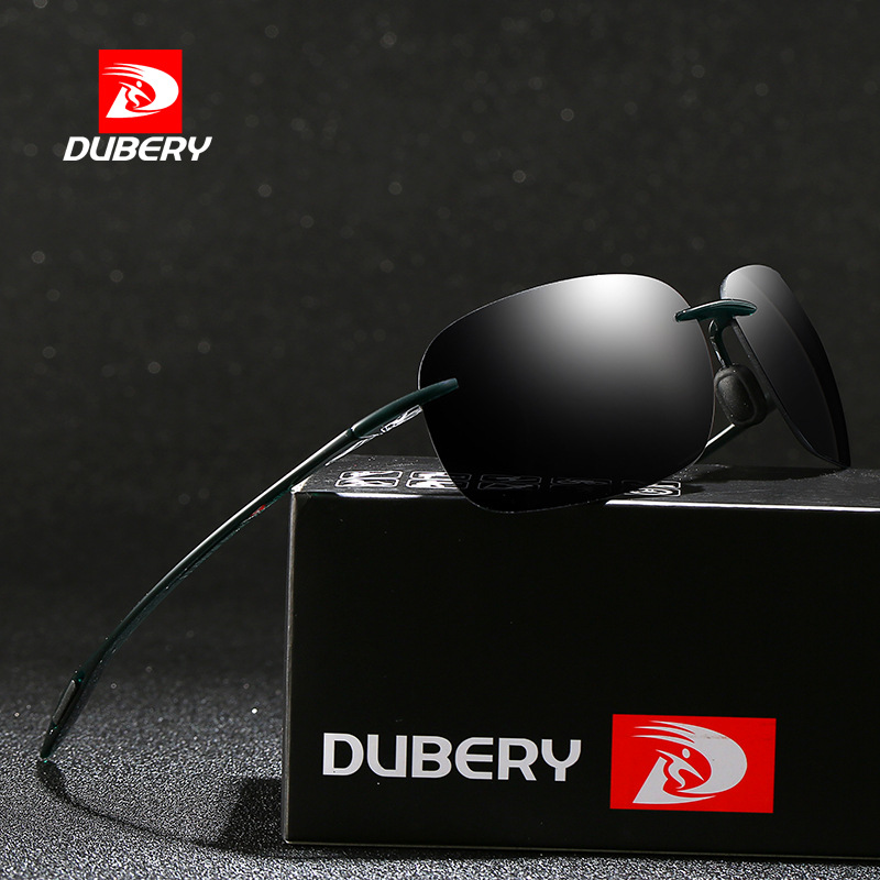DUBERY Rimless Sunglasses Car Sunglasses Driver Shades Men Sunglasses Women Sunglasses Square Shades Driving Sunglasses Male Bug-eyed Glasses Eight colors