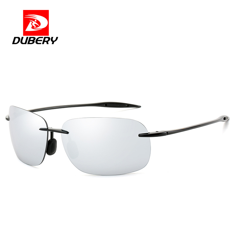 DUBERY Rimless Sunglasses Car Sunglasses Driver Shades Men Sunglasses Women Sunglasses Square Shades Driving Sunglasses Male Bug-eyed Glasses Eight colors