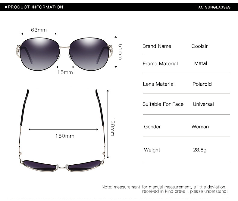COOLSIR Vintage Sunglasses Polarized Driver Shades Woman's Square Shades Driving Sunglasses