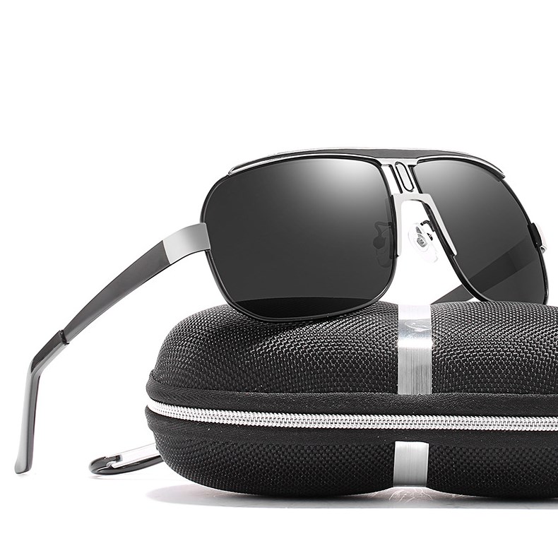 Men's polarized sunglasses large frame toad mirror series inner blue film classic sunglasses