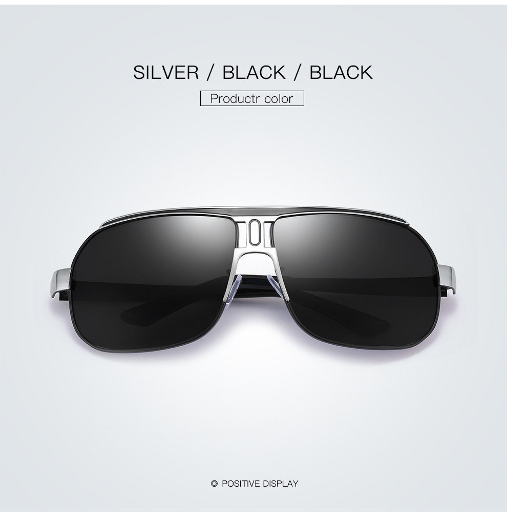 Men's polarized sunglasses large frame toad mirror series inner blue film classic sunglasses