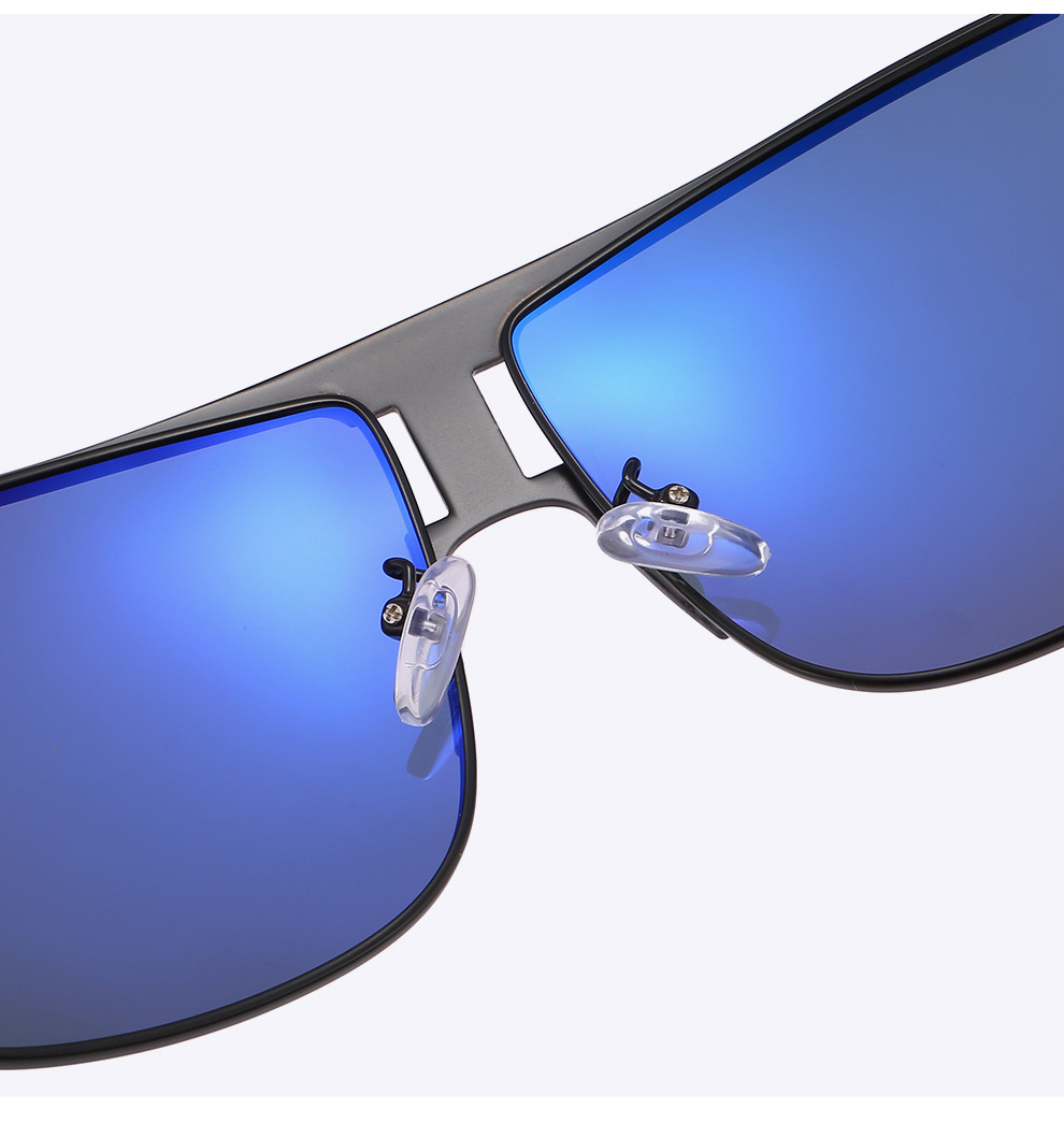 Men's polarized sunglasses large frame toad mirror series inner blue film classic sunglasses