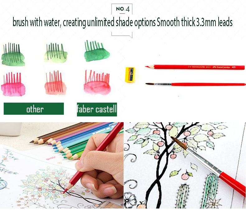 Watercolor Pencils Set Faber Castell Aquarelle Pastille Pencil Professional Water Soluble Crayon