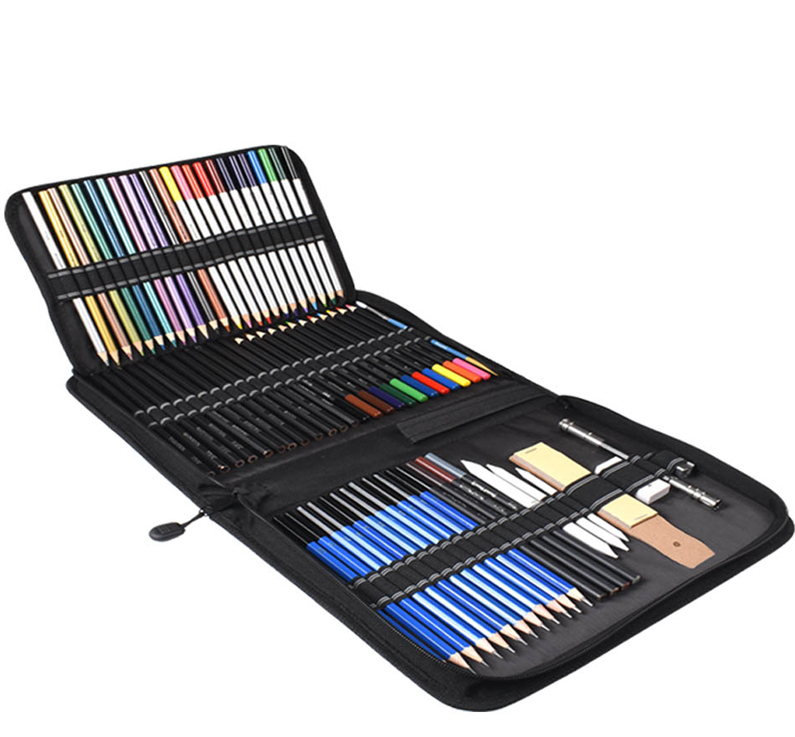 72pcs Drawing Set Sketch Pencils Set Art Supplies Watercolor Metallic Oily Pencils Artist Schoolfor artist stationary student gift Christmas Gift Birthday Pendant Present Gift wholesale Retail