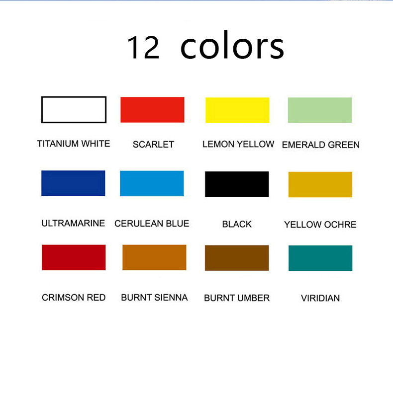 Acrylic Paint 100ML Professional Acrylic Colors Waterproof Pigment Art accessories single or set
