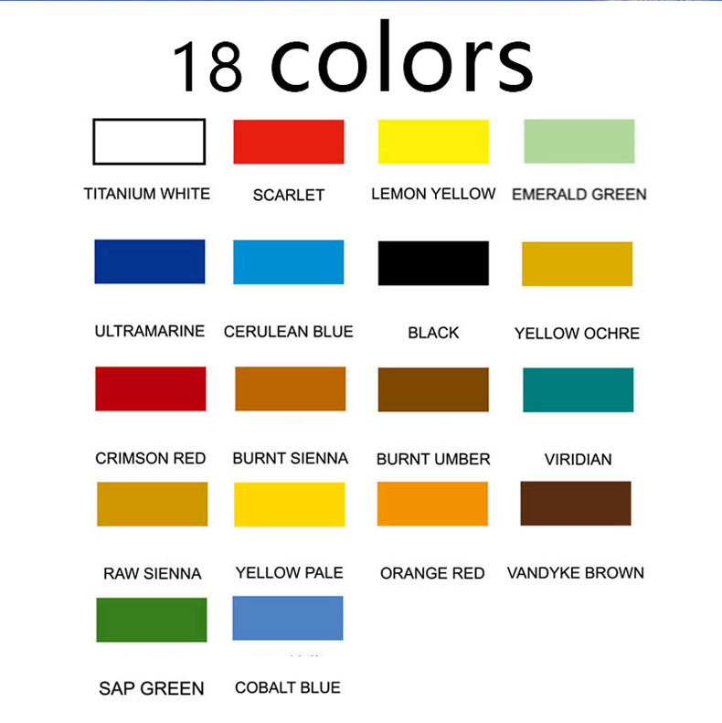 Acrylic Paint 100ML Professional Acrylic Colors Waterproof Pigment Art accessories single or set